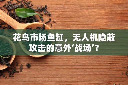 花鸟市场鱼缸，无人机隐蔽攻击的意外‘战场’？