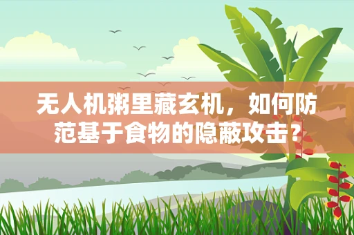 无人机粥里藏玄机，如何防范基于食物的隐蔽攻击？