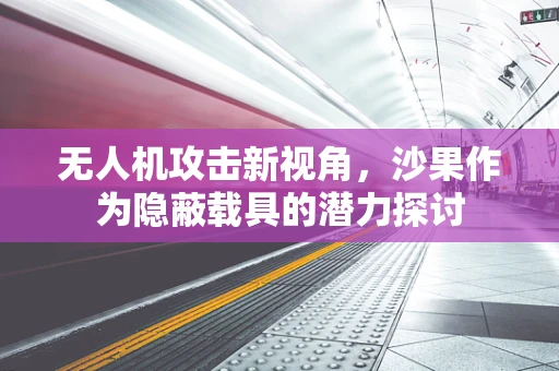 无人机攻击新视角，沙果作为隐蔽载具的潜力探讨
