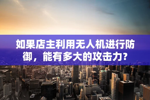 如果店主利用无人机进行防御，能有多大的攻击力？
