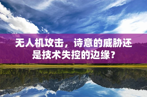 无人机攻击，诗意的威胁还是技术失控的边缘？