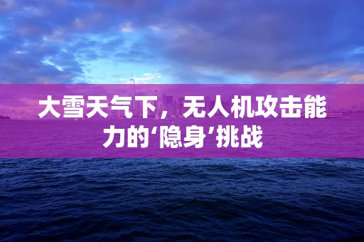 大雪天气下，无人机攻击能力的‘隐身’挑战