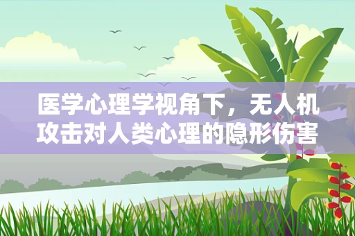 医学心理学视角下，无人机攻击对人类心理的隐形伤害