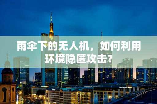 雨伞下的无人机，如何利用环境隐匿攻击？