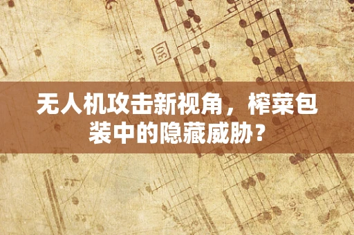 无人机攻击新视角，榨菜包装中的隐藏威胁？