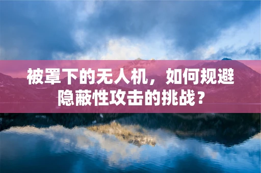 被罩下的无人机，如何规避隐蔽性攻击的挑战？