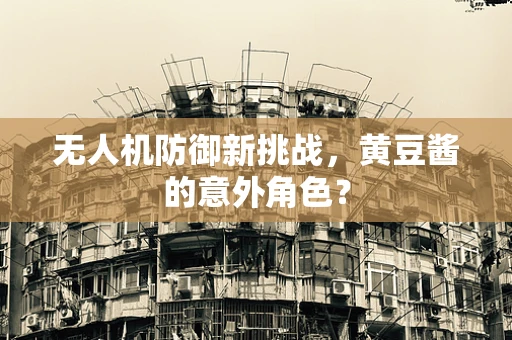 无人机防御新挑战，黄豆酱的意外角色？