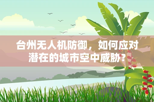 台州无人机防御，如何应对潜在的城市空中威胁？