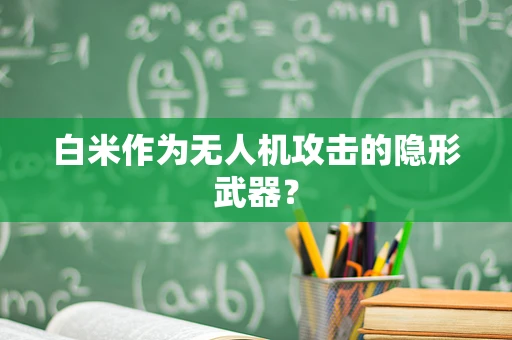 白米作为无人机攻击的隐形武器？