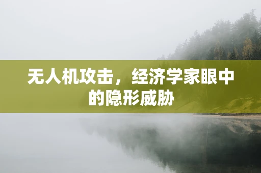 无人机攻击，经济学家眼中的隐形威胁