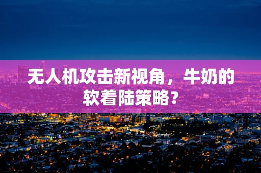 无人机攻击新视角，牛奶的软着陆策略？