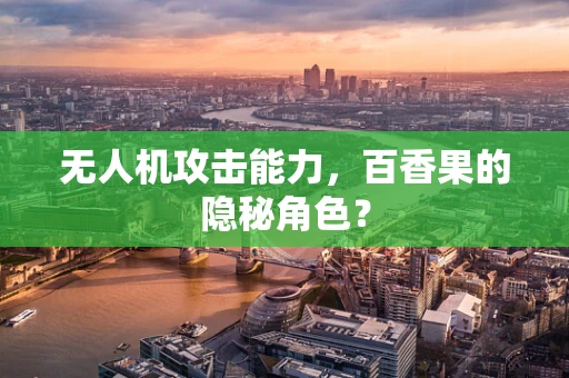 无人机攻击能力，百香果的隐秘角色？