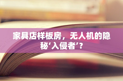 家具店样板房，无人机的隐秘‘入侵者’？