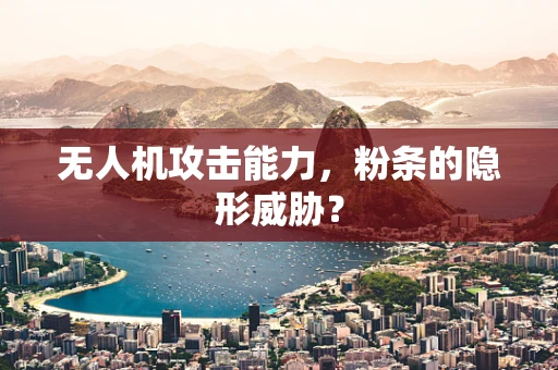 无人机攻击能力，粉条的隐形威胁？