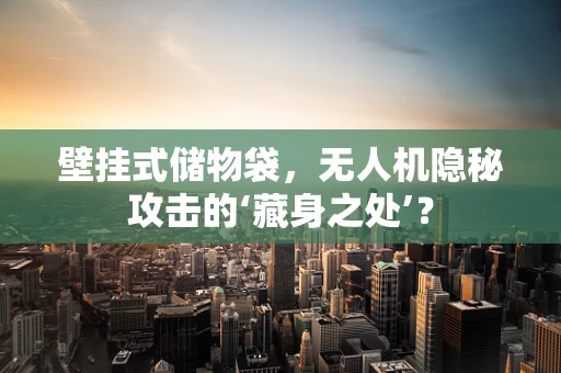 壁挂式储物袋，无人机隐秘攻击的‘藏身之处’？