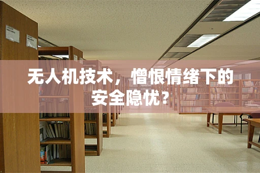 无人机技术，憎恨情绪下的安全隐忧？