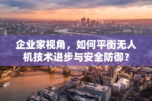 企业家视角，如何平衡无人机技术进步与安全防御？