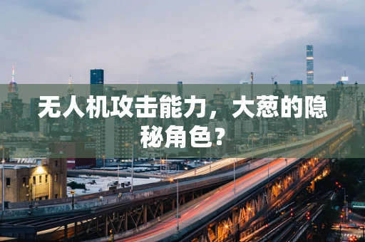 无人机攻击能力，大葱的隐秘角色？