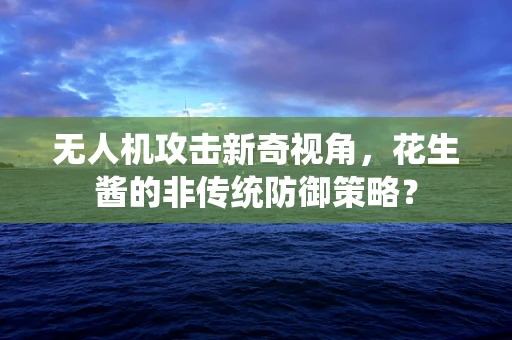 无人机攻击新奇视角，花生酱的非传统防御策略？