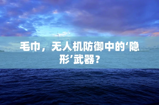 毛巾，无人机防御中的‘隐形’武器？