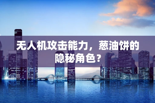 无人机攻击能力，葱油饼的隐秘角色？