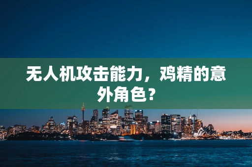 无人机攻击能力，鸡精的意外角色？