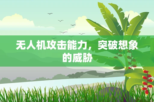 无人机攻击能力，突破想象的威胁