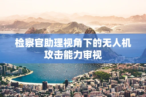 检察官助理视角下的无人机攻击能力审视