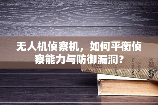 无人机侦察机，如何平衡侦察能力与防御漏洞？