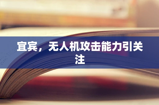 宜宾，无人机攻击能力引关注