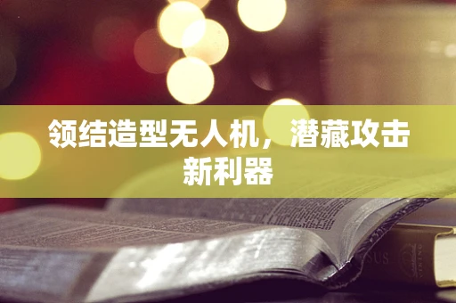 领结造型无人机，潜藏攻击新利器