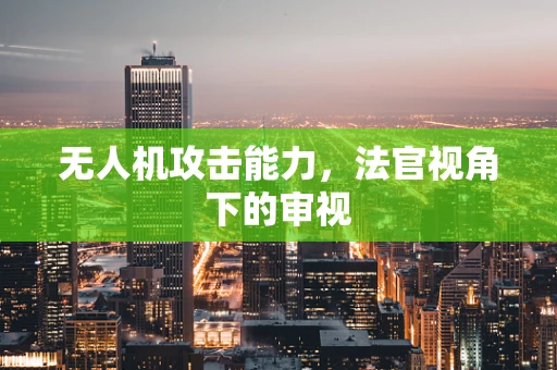 无人机攻击能力，法官视角下的审视