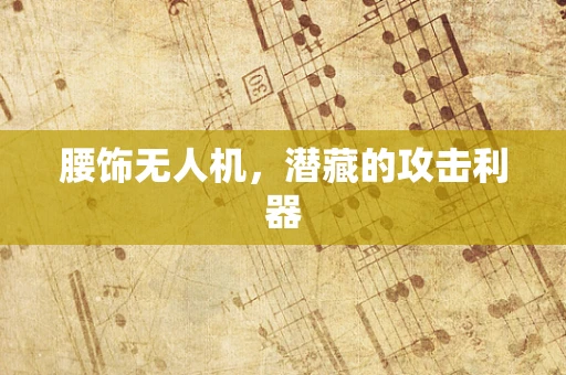 腰饰无人机，潜藏的攻击利器