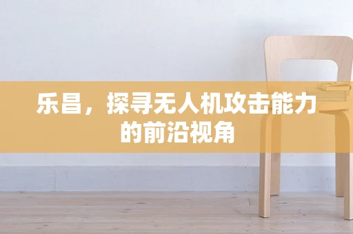 乐昌，探寻无人机攻击能力的前沿视角