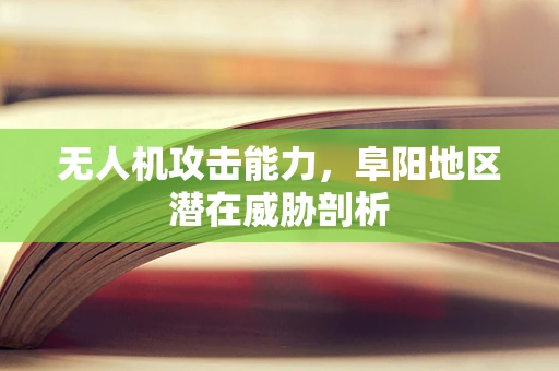 无人机攻击能力，阜阳地区潜在威胁剖析