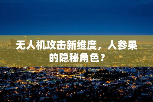 无人机攻击新维度，人参果的隐秘角色？