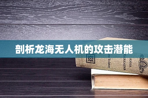 剖析龙海无人机的攻击潜能