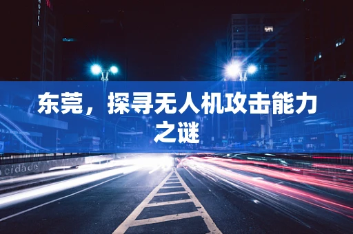 东莞，探寻无人机攻击能力之谜
