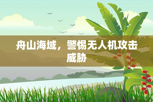 舟山海域，警惕无人机攻击威胁