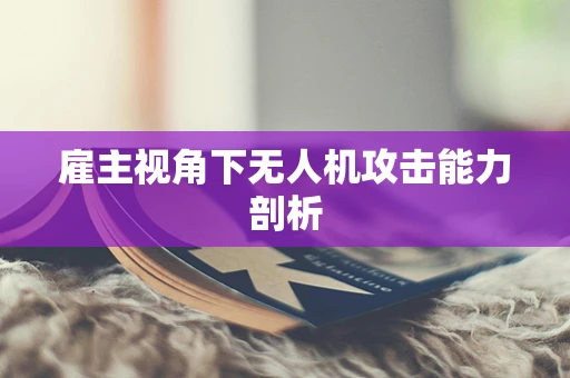 雇主视角下无人机攻击能力剖析