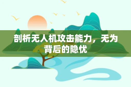 剖析无人机攻击能力，无为背后的隐忧