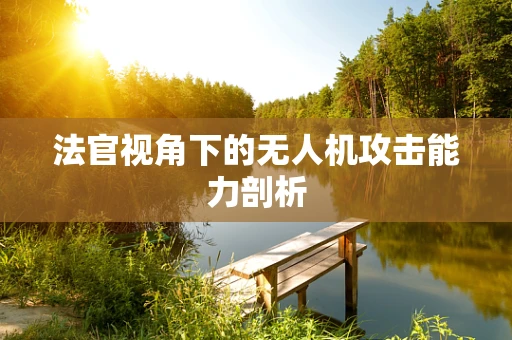 法官视角下的无人机攻击能力剖析