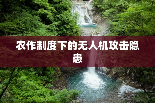 农作制度下的无人机攻击隐患
