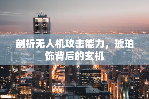 剖析无人机攻击能力，琥珀饰背后的玄机