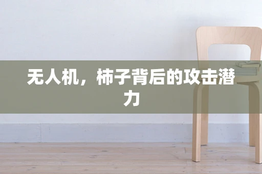 无人机，柿子背后的攻击潜力
