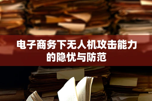 电子商务下无人机攻击能力的隐忧与防范