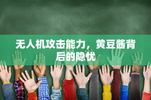 无人机攻击能力，黄豆酱背后的隐忧