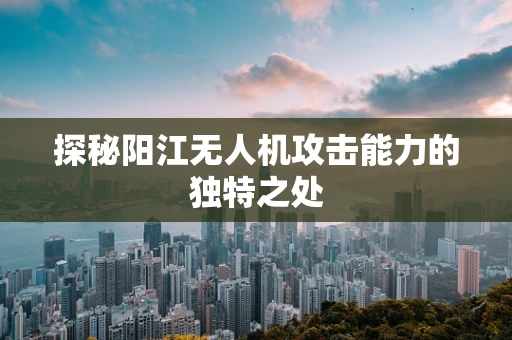 探秘阳江无人机攻击能力的独特之处