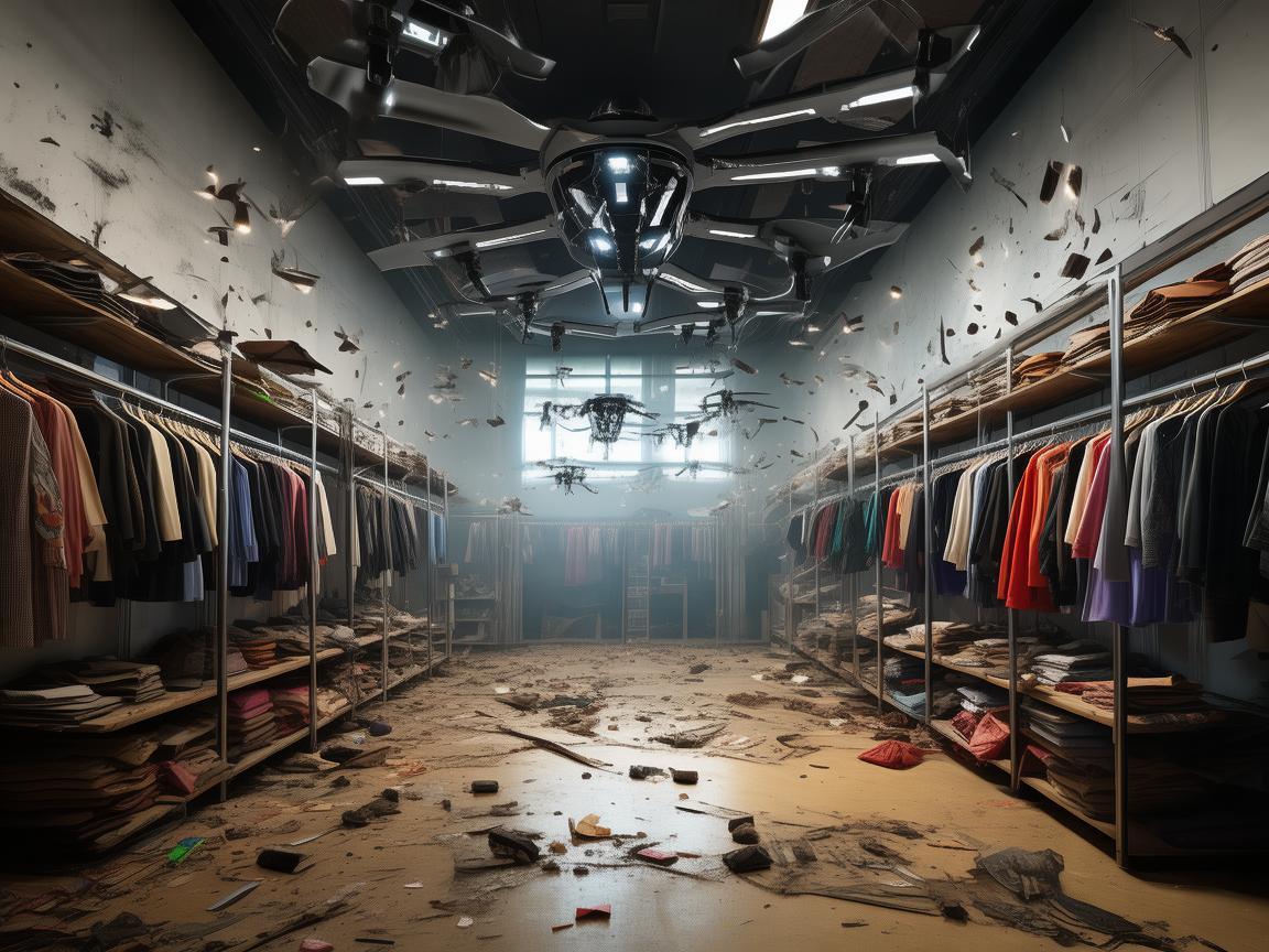 服装店竟成无人机攻击靶场？